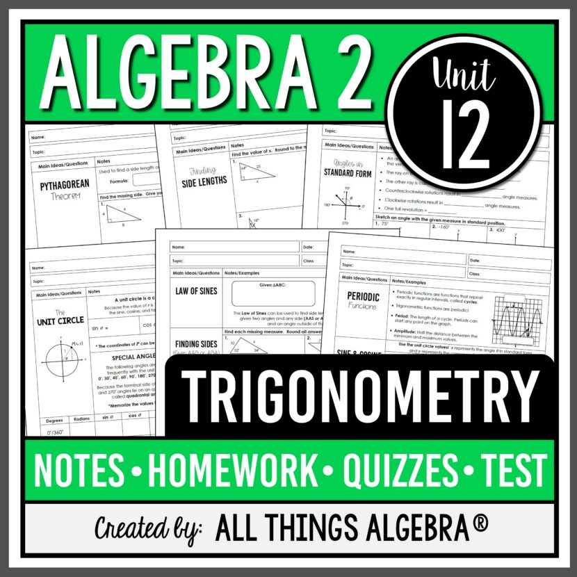 Algebra 2 Unit 7: Exponential & Logarithmic Functions - All Things Algebra®