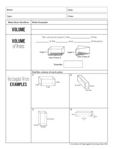 Math 7 Unit 7: Measurement, Area & Volume - All Things Algebra®