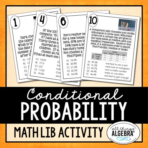 Conditional Probability<br> Math Lib Activity