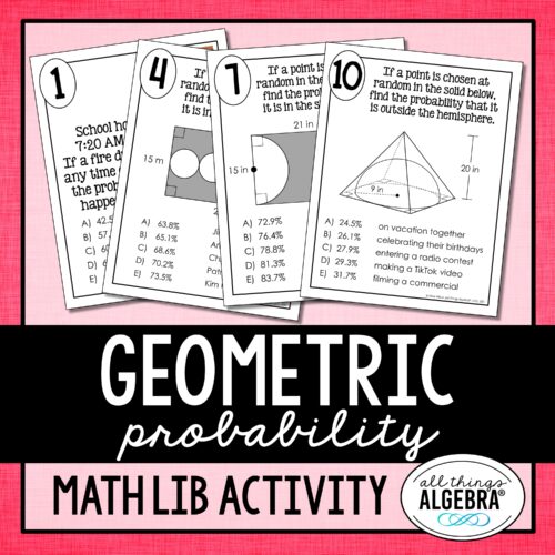 Geometric Probability<br> Math Lib Activity