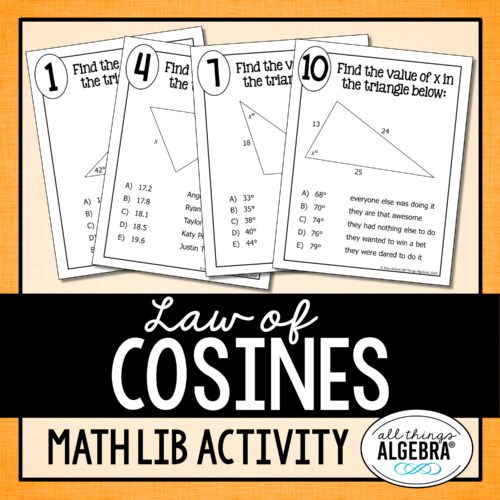 Law of Cosines<br> Math Lib Activity
