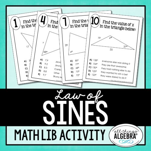 Law of Sines<br> Math Lib Activity