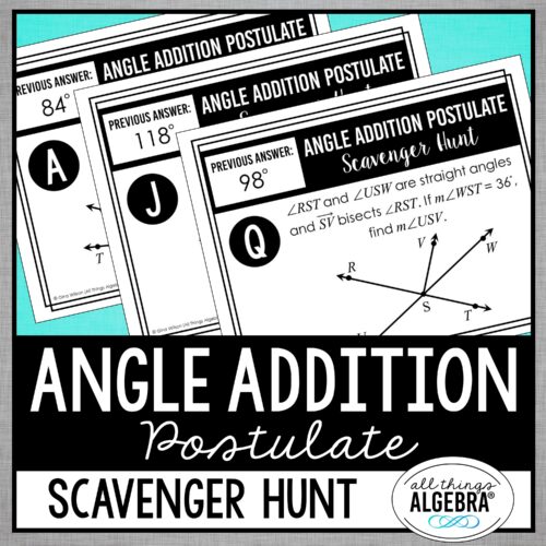Angle Addition Postulate<br> Scavenger Hunt