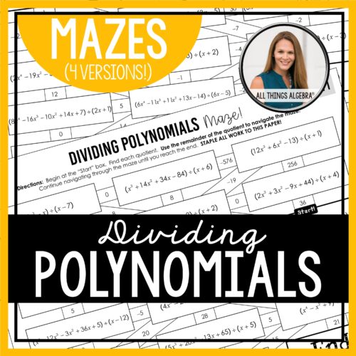 Dividing Polynomials Mazes