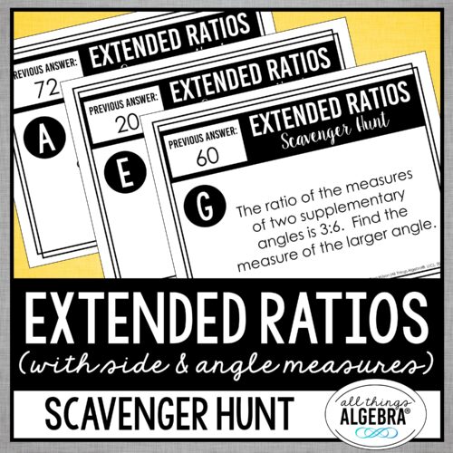 Extended Ratios (with Side and Angle Measures)<br> Scavenger Hunt