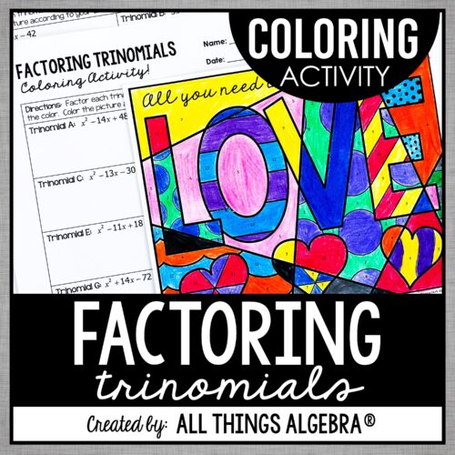 Factoring Trinomials <br>Coloring Activity