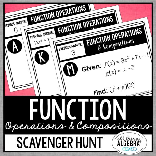 Function Operations & Compositions<br> Scavenger Hunt