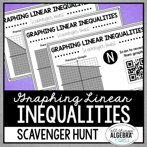 Graphing Linear Inequalities<br> Scavenger Hunt