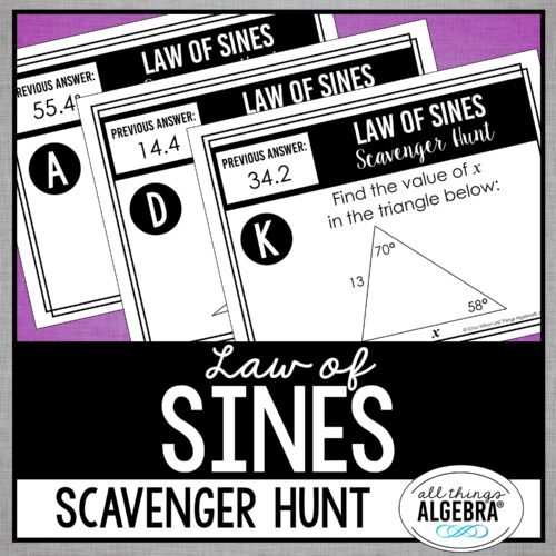 Law of Sines<br> Scavenger Hunt
