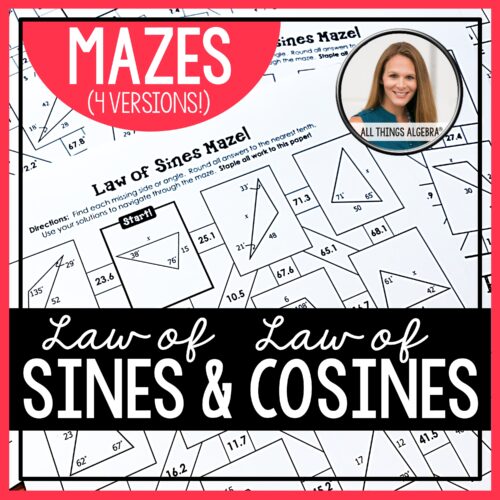 Law of Sines and Law of Cosines Mazes