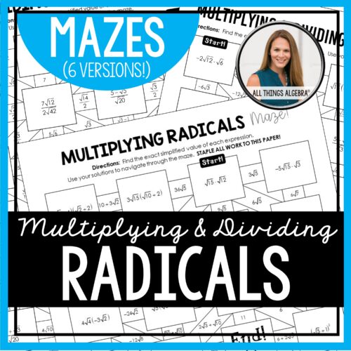 Multiplying & Dividing Radicals Mazes