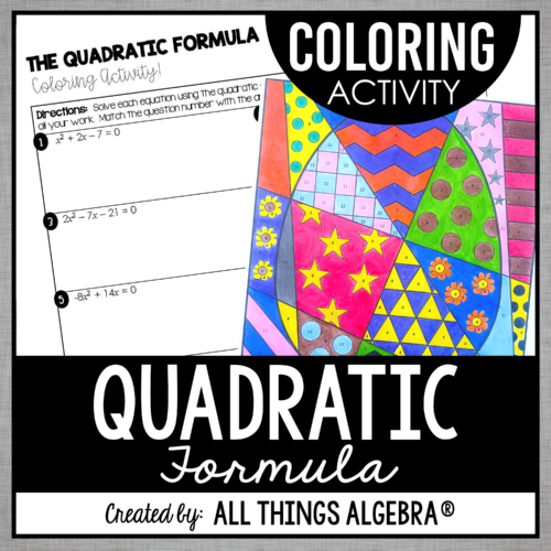Quadratic Formula<br> Coloring Activity