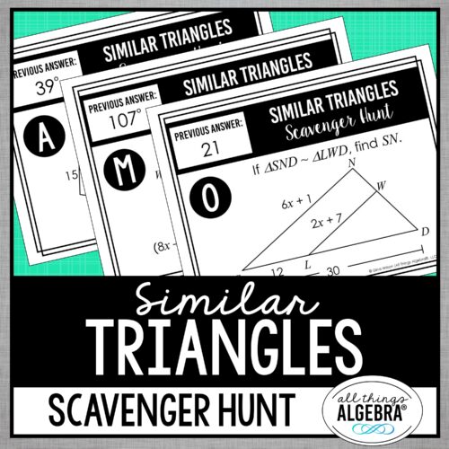 Similar Triangles<br> Scavenger Hunt