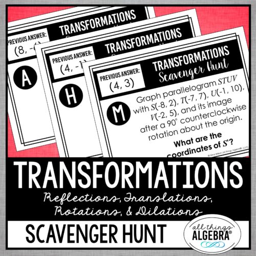 Transformations<br> Scavenger Hunt