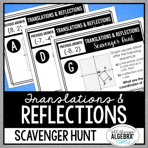 Translations and Reflections<br> Scavenger Hunt