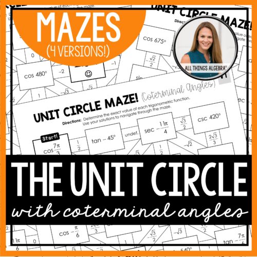 Unit Circle Mazes (with Coterminal Angles)