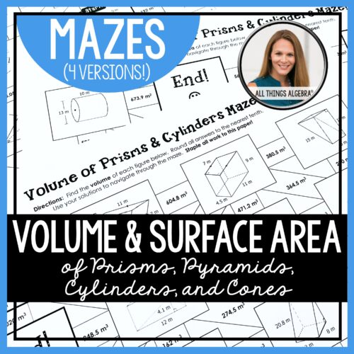 Volume & Surface<br> Area Mazes