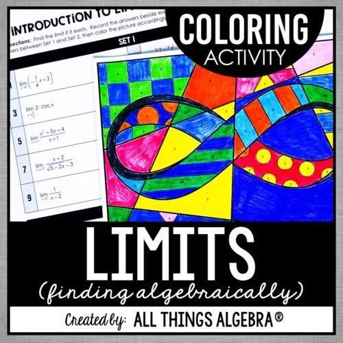 Finding Limits Algebraically Coloring Activity