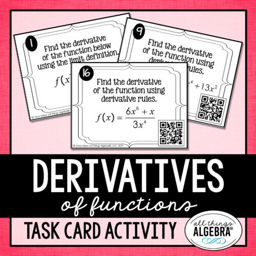 Derivatives Task Cards
