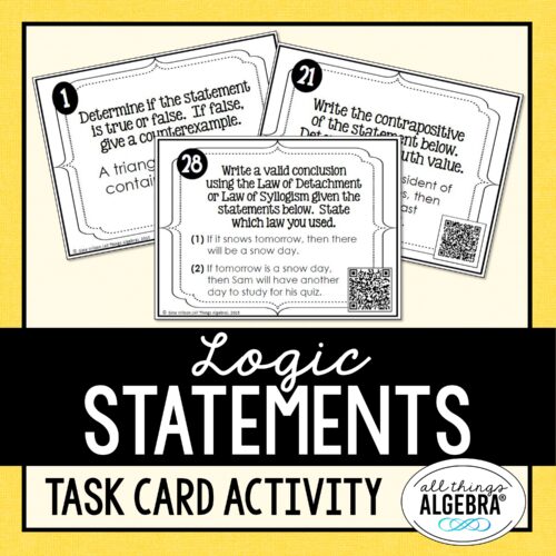 Logic Statements Task Cards
