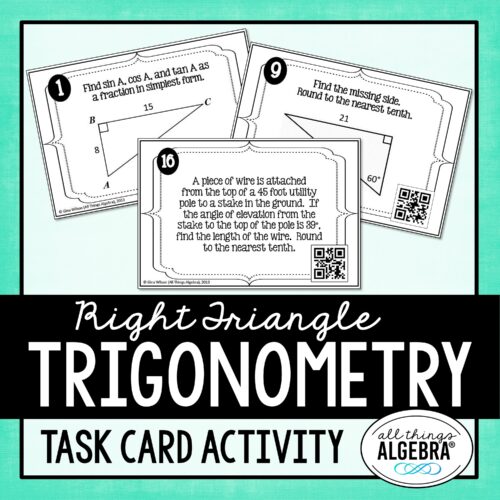 Right Triangle Trigonometry Task Cards
