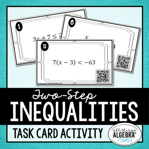 Two-Step Inequalities Task Cards