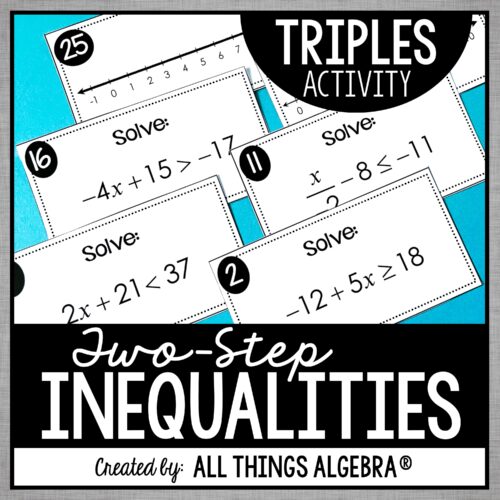 Two-Step Inequalities Triples Activity