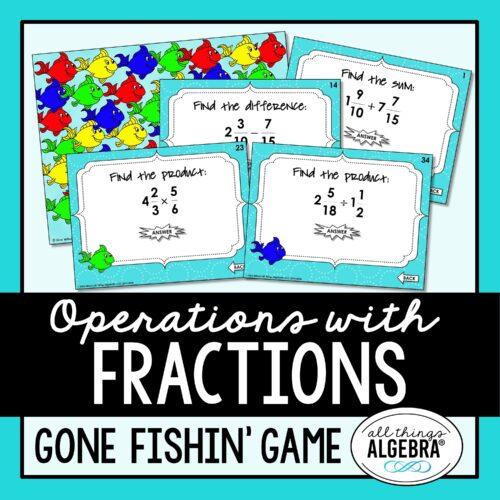 Fraction Operations Gone Fishin' Game
