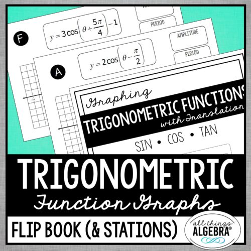 Graphing Trigonometric Functions (with Translations) Flip Book