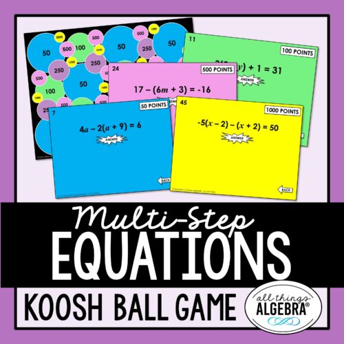 Multi-Step Equations Koosh Ball Game