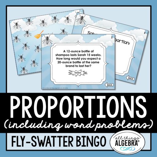 Proportions Fly-Swatter Bingo Game
