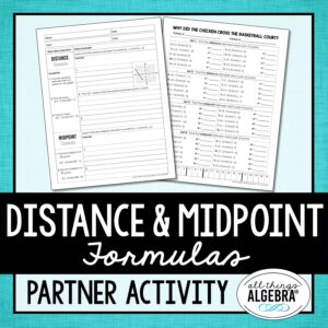Distance Formula and Midpoint Formula Notes & Riddle Activity - All ...