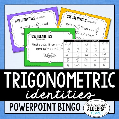 Trigonometric Identities Bingo Game