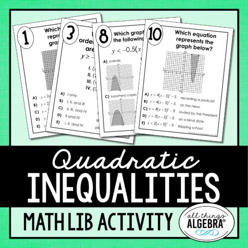 Quadratic Inequalities Math Lib