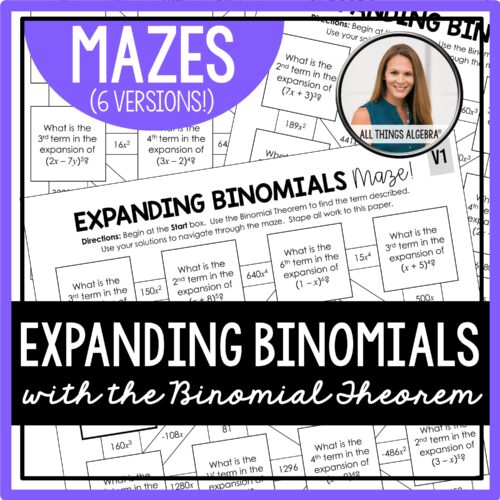 Binomial Theorem (Expanding Binomials) Mazes