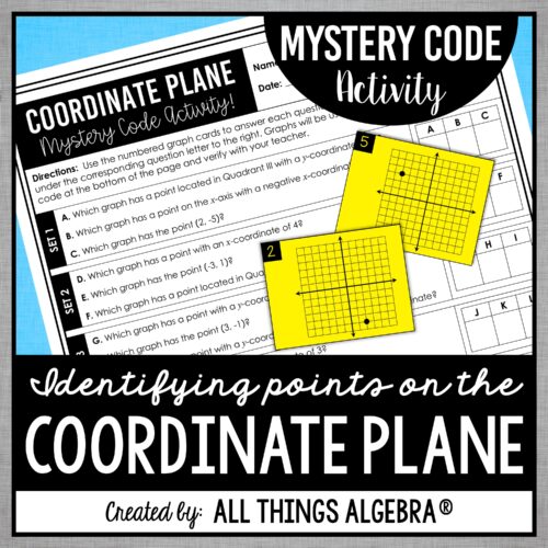 Coordinate Plane (Identifying Ordered Pairs) Mystery Code Activity