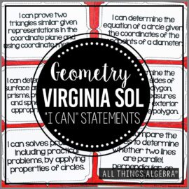 2023 Geometry Virginia SOL "I Can" Statements
