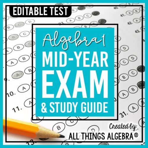 Algebra 1 First Semester Test (Midterm) & Study Guide