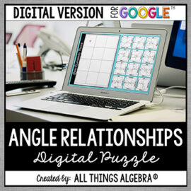 Angle Relationships Digital Puzzle (for Google Slides)