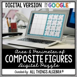 Area & Perimeter of Composite Figures Digital Puzzle (for Google Slides)