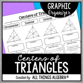 Centers of Triangles Graphic Organizer free resource by All Things Algebra