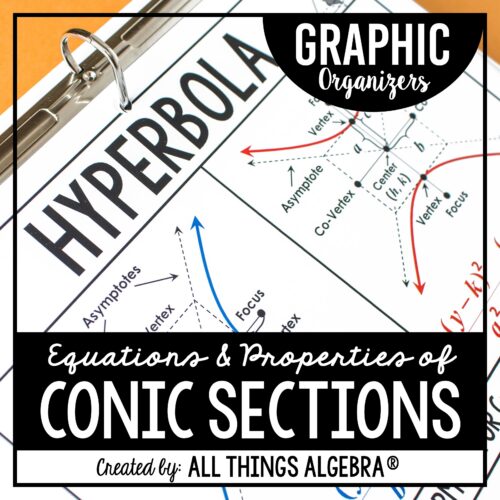Conic Sections Graphic Organizers/Wall Posters free resource by All Things Algebra