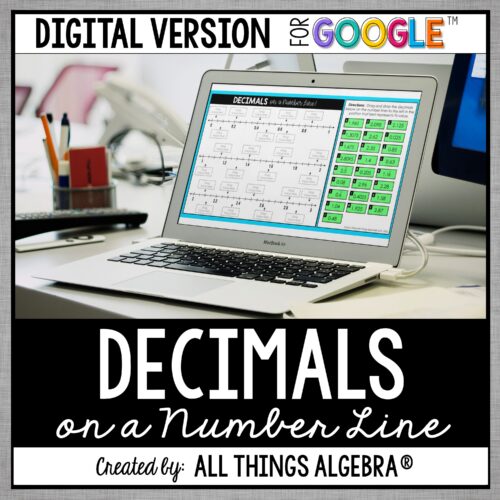Decimals on a Number Line Digital Drag & Drop Activity (for Google Slides™)