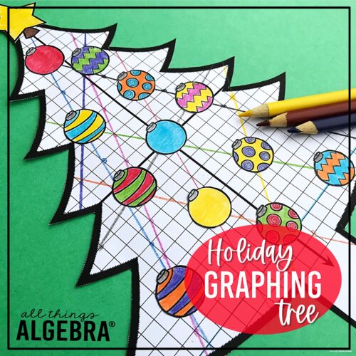 Holiday Graphing Tree Activity free resource by All Things Algebra