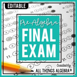 Pre-Algebra Final Exam