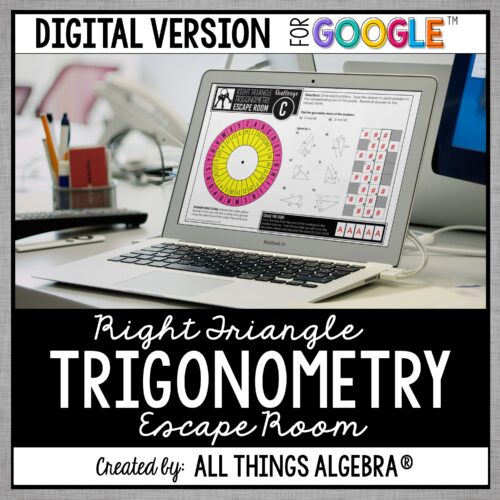 Right Triangle Trigonometry Review Digital Escape Room (for Google Slides™)