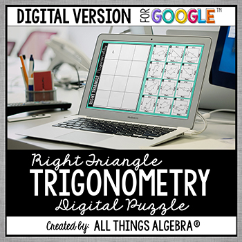 Right Triangle Trigonometry Digital Puzzle (for Google Slides™)