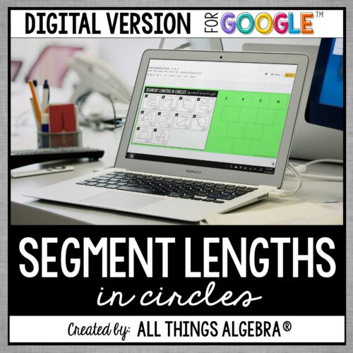 Segment Lengths in Circles digital pyramid sum puzzle for Google Slides