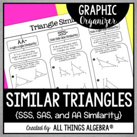 Similar Triangles Graphic Organizer free resource by All Things Algebra